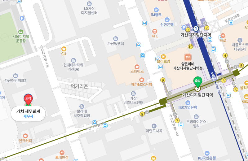 가치 세무회계 위치 (네이버 지도)