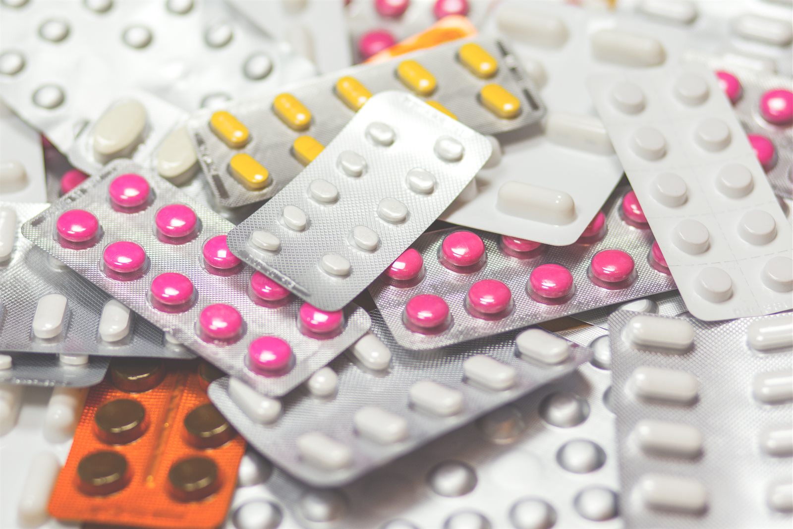 Medicines on a pharmacy shelf
